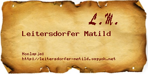Leitersdorfer Matild névjegykártya