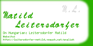 matild leitersdorfer business card